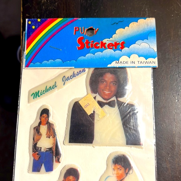 Vintage 80s Michael Jackson Puffy Stickers - Picture 2 of 3